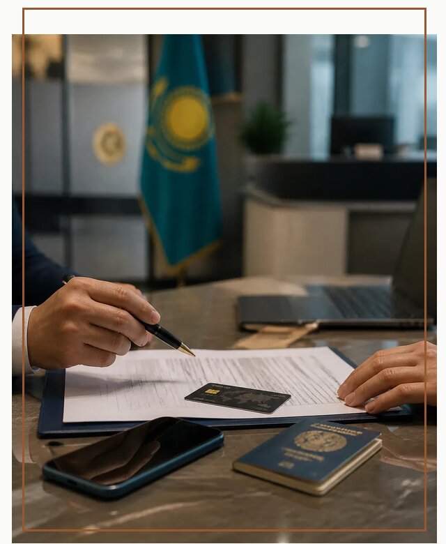 Открытие счета и банковской карты в Казахстане в Ельце